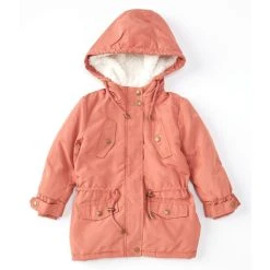 Promo ???? Copper Key Little ???? Girls 2T-6X Sherpa Lined Hooded Anarok Parka ???? Coat Brick Dust ????