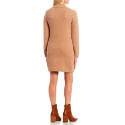 Wholesale ???? Copper Key Cozy Teddy Mock Neck Pull-On ???? Dress Taupe ???? -Copper Key Shop unnamed file 653
