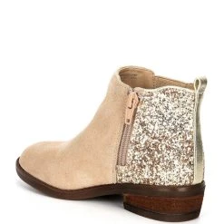 Best deal ???? Copper Key ???? Girls' Dazzler Glitter Back Booties (Youth) Desert Beige/gold ???? -Copper Key Shop unnamed file 665