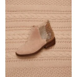 Best deal ???? Copper Key ???? Girls' Dazzler Glitter Back Booties (Youth) Desert Beige/gold ???? -Copper Key Shop unnamed file 669