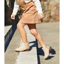 Best deal ???? Copper Key ???? Girls' Dazzler Glitter Back Booties (Youth) Desert Beige/gold ???? -Copper Key Shop unnamed file 670