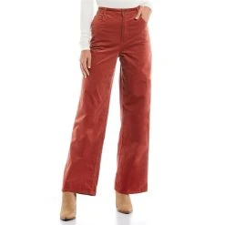 Best Sale ???? Copper Key High Rise Wide Leg Corduroy Pants Cedarwood ????