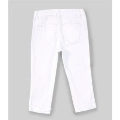 Cheapest ⌛ Copper Key Little ???? Girls 2T-6X Frayed-Hem Cuffed Capri Pant White ???? -Copper Key Shop unnamed file 726