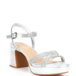 Best Pirce ???? Copper Key Celebrate Rhinestone Platform ???? Dress ???? Sandals Black ????