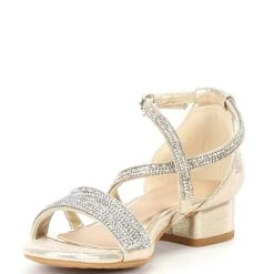 Discount ???? Copper Key ???? Girls' Charrming Glitzy Rhinestone Detail Strappy ???? Dress ???? Sandals (Toddler) Silver ???? -Copper Key Shop unnamed file 856