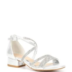 Discount ???? Copper Key ???? Girls' Charrming Glitzy Rhinestone Detail Strappy ???? Dress ???? Sandals (Toddler) Silver ???? -Copper Key Shop unnamed file 861