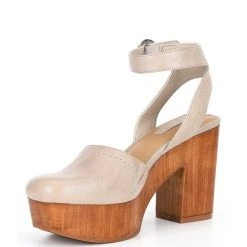 Buy ✔️ Copper Key Passport Leather Ankle Strap Platform Clogs Toasted Tan ⌛ -Copper Key Shop unnamed file 951