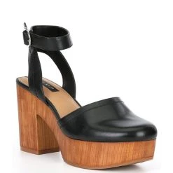 Buy ✔️ Copper Key Passport Leather Ankle Strap Platform Clogs Toasted Tan ⌛ -Copper Key Shop unnamed file 954