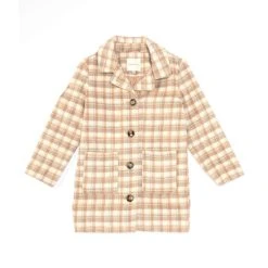 Best Sale ⭐ Copper Key Big ???? Girls 7-16 Plaid Notch Collar Long Sleeve Button ???? Coat Multi ✨