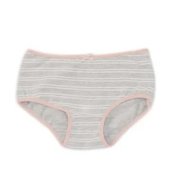 Promo ???? Adventure Wear By Copper Key Little Girl 2T-5 Cotton Striped Brief Panties Grey Stripe ✔️